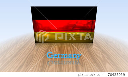 Germany flag and text reflected on the floor 4-2-2 Germany flag and text reflected on the floor 4-2-2 78427939