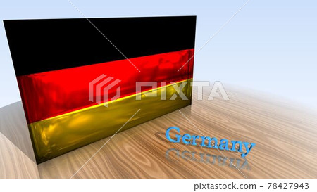 Germany flag and text on the floor 4-2-1 Germany flag and text on the floor 4-2-1 78427943