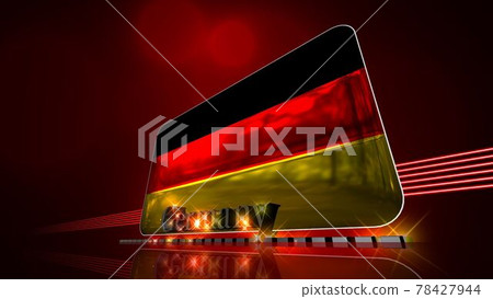 Germany flag and text on the floor 3-3-3 Germany flag and text on the floor 3-3-3 78427944