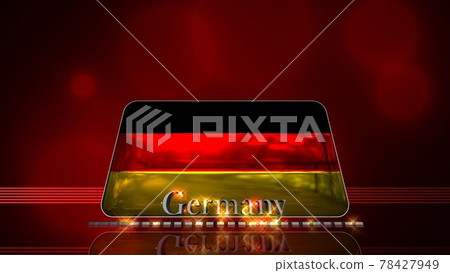 Germany flag and text reflected on the floor 3-3-2 Germany flag and text reflected on the floor 3-3-2 78427949