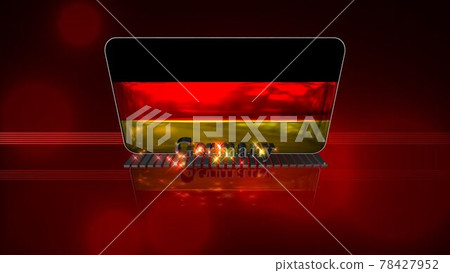 Germany flag and text on the floor 3-2-2 Germany flag and text on the floor 3-2-2 78427952