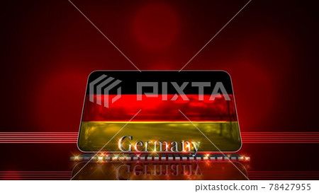Germany flag and text on the floor 3-1-2 Germany flag and text on the floor 3-1-2 78427955