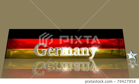 Germany flag and text reflected on the floor 2-3-2 Germany flag and text reflected on the floor 2-3-2 78427958