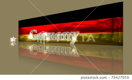 Germany flag and text on the floor 2-1-3 Germany flag and text on the floor 2-1-3 78427959