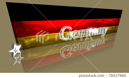 Germany flag and text on the floor 2-2-1 Germany flag and text on the floor 2-2-1 78427960