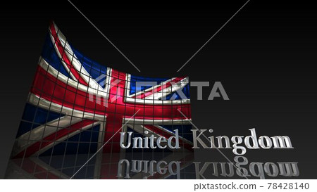 Union Jack and United Kingdom text on the floor 5-3-1 78428140