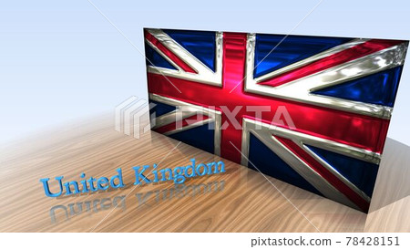 Union Jack and United Kingdom text on the floor 4-2-3 78428151