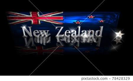 New_Zealand flag and text on the floor 2-2-2 New_Zealand flag and text on the floor 2-2-2 78428329
