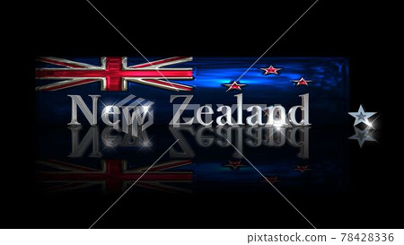 New_Zealand flag and text on the floor 2-1-2 78428336