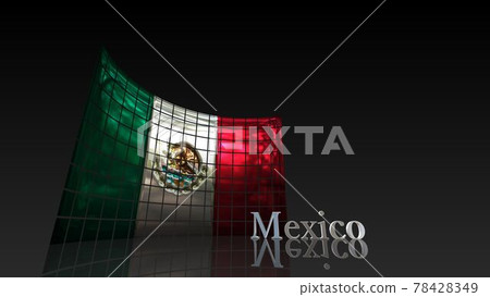墨西哥國旗和地板上的文字 5-3-1 墨西哥國旗和地板上的文字 5-3-1 78428349