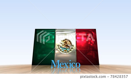墨西哥國旗和地板上的文字 4-3-2 墨西哥國旗和地板上的文字 4-3-2 78428357