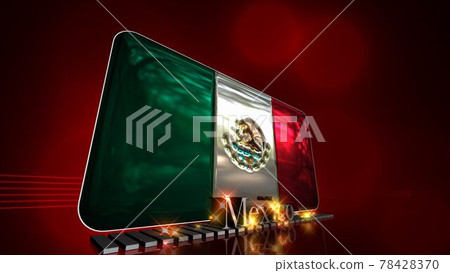 墨西哥國旗和地板上的文字 3-1-1 墨西哥國旗和地板上的文字 3-1-1 78428370