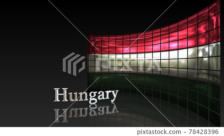 Hungary flag and text on the floor 5-1-3 Hungary flag and text on the floor 5-1-3 78428396