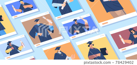 graduated students happy graduates celebrating academic diploma degree education university certificate graduated students happy graduates celebrating academic diploma degree education university certificate 78429402