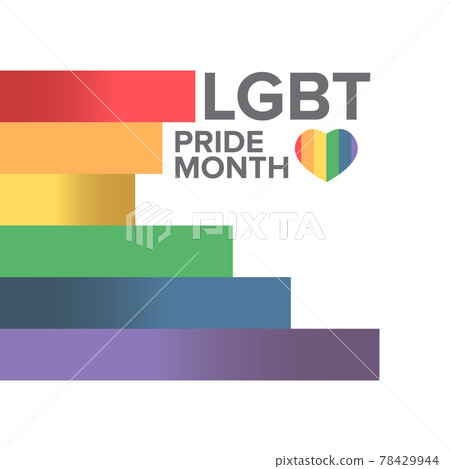 Happy pride month square banner with pride... - Stock Illustration ...