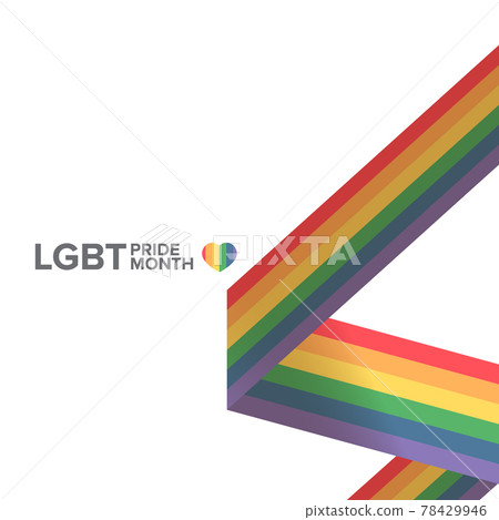 Happy pride month square banner with pride... - Stock Illustration ...