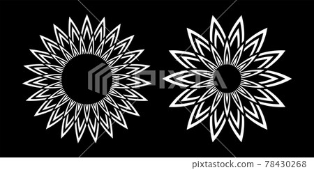 Decorative circle design elements. Decorative circle design elements. 78430268