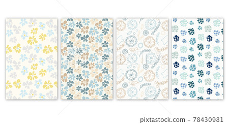 Scandinavian handwritten touch floral pattern background Scandinavian handwritten touch floral pattern background 78430981