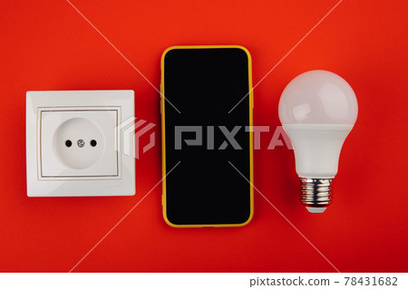 Smart house, home automation, device with bulb and socket 78431682