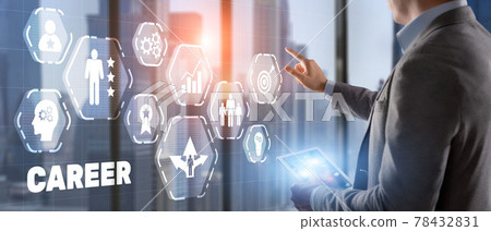 Career with businessman on office background. 2021 Finance concept 78432831