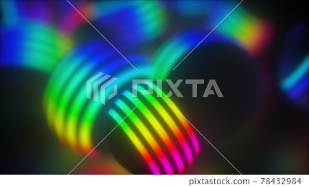 Striped spheres in space abstract background. 78432984