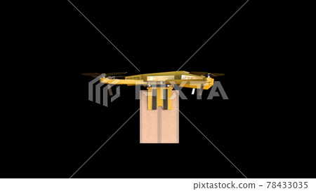 Drone delivers cargo. Drone delivers cargo. 78433035