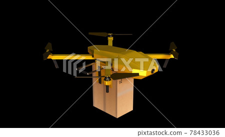 Drone delivers cargo. Drone delivers cargo. 78433036
