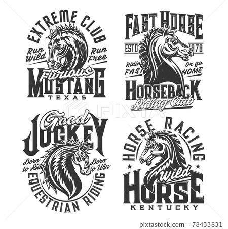 Horse riding club, equestrian sport t-shirt prints 78433831
