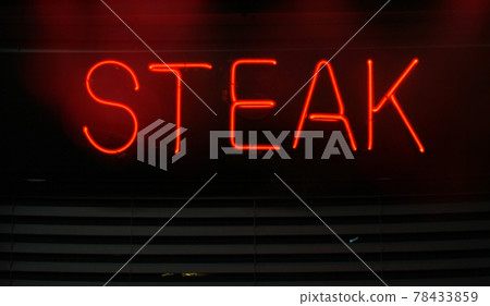 Photograph Composite Neon Seafood Restaurant Signs Steak 78433859