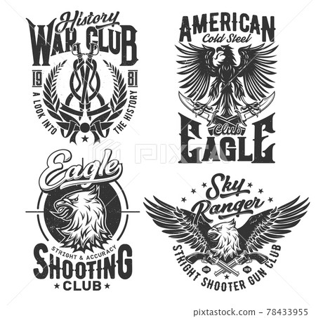 Eagle American t shirt print, shooting ranger club 78433955