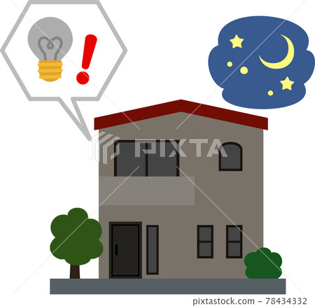 Detached house with power outage 78434332
