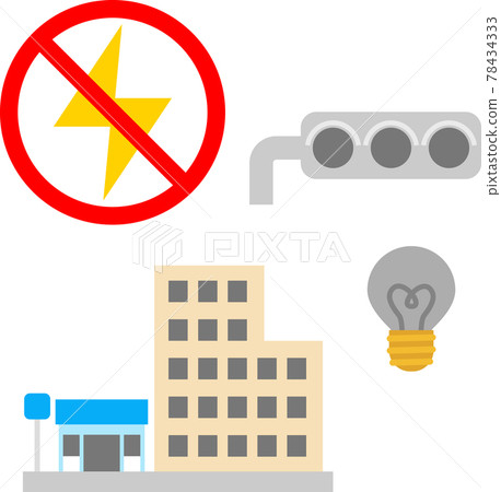Power outage buildings and traffic lights 78434333