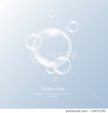 Transparent water droplets 78435190