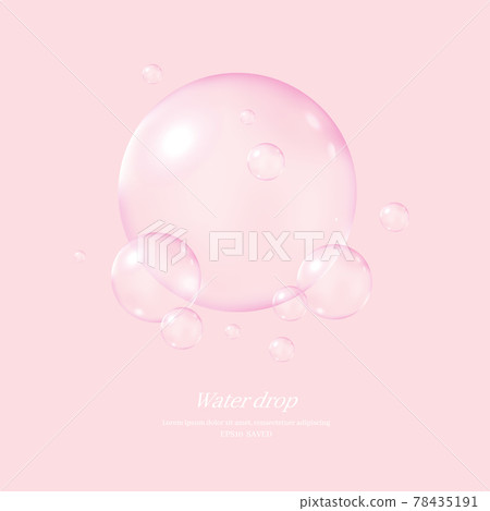 Transparent water droplets 78435191