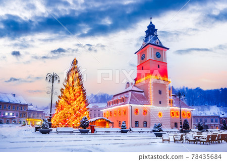 Brasov, Romania - Christmas Market in Transylvania Brasov, Romania - Christmas Market in Transylvania 78435684