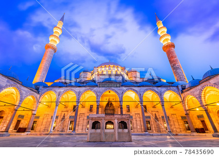 Istanbul, Turkey - Suleymaniye Mosque in Constantinople, Ottoman Empire. Istanbul, Turkey - Suleymaniye Mosque in Constantinople, Ottoman Empire. 78435690