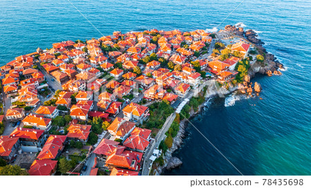 Sozopol, Bulgaria - Aerial view of medival city, Black Sea 78435698