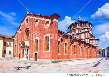 Milano, Italy - Church Santa Maria delle Grazie Milano, Italy - Church Santa Maria delle Grazie 78435703