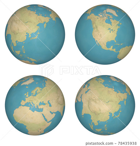 Global Map Japan Europe America Illustration style with alpha Global Map Japan Europe America Illustration style with alpha 78435938