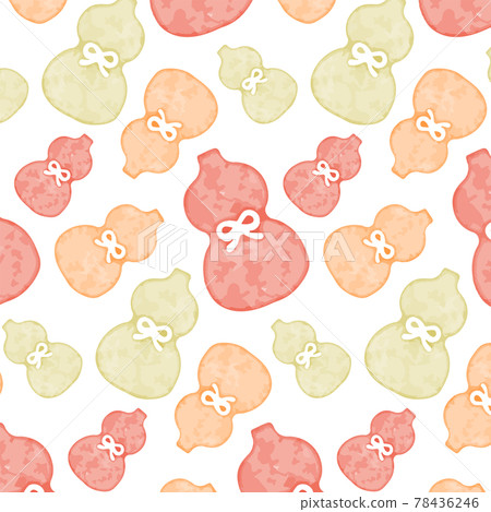 Watercolor style gourd seamless pattern Lucky Japanese pattern Vector illustration Watercolor style gourd seamless pattern Lucky Japanese pattern Vector illustration 78436246
