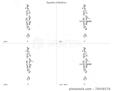 Blank Map-Asia-Republic of Maldives 78436578