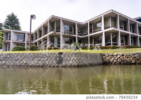Horikawa Tour of Matsue Castle, Matsue City, Shimane Prefecture View from a boat passing by the Prefectural Library 78438234