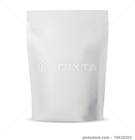 Zipper pouch. Plastic coffee bag mock up foil pack 78438303