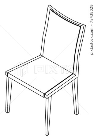 椅子的線描插圖 78439029