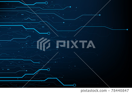 Abstract background electronic print circuit dot and line 012 78440847