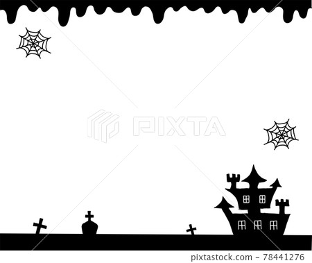 Halloween monochrome background frame 78441276