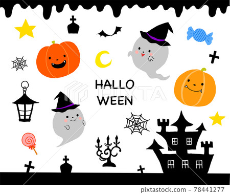 Halloween illustration material set Halloween illustration material set 78441277