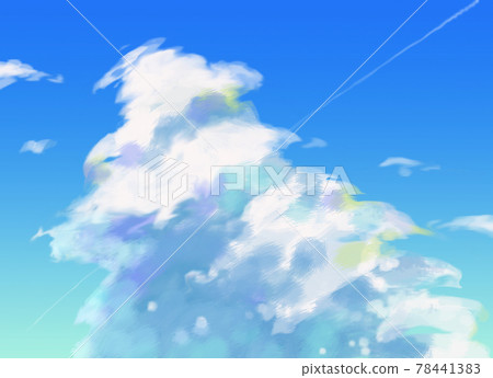 Illustration of blue sky and big cumulonimbus 78441383