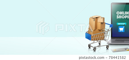 Image of doing a lot of shopping online Image of doing a lot of shopping online 78441582