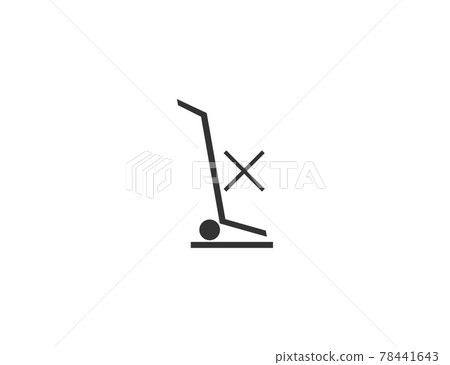 No hand truck here symbol, icon. Vector illustration. No hand truck here symbol, icon. Vector illustration. 78441643